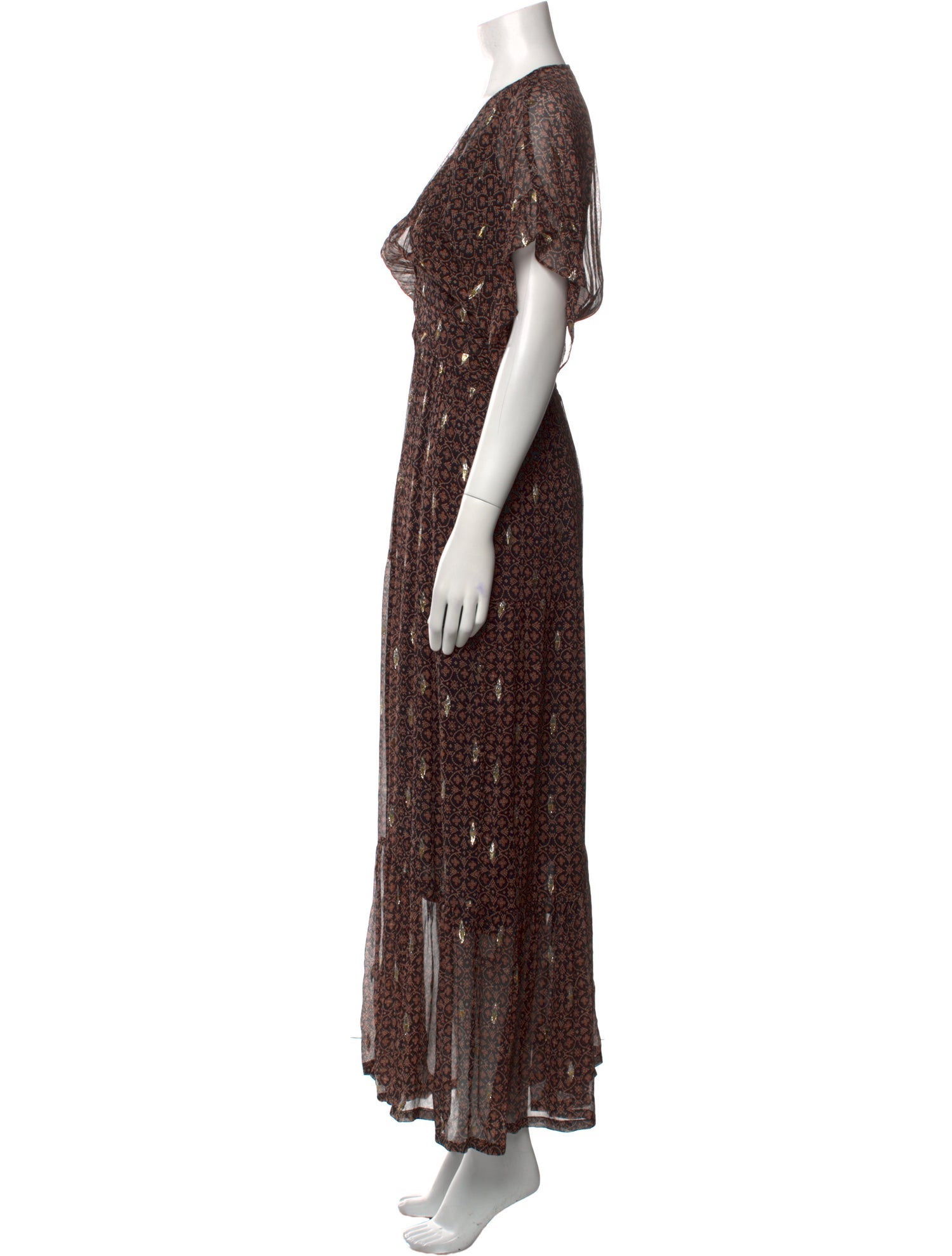 BA&SH Silk Long Dress